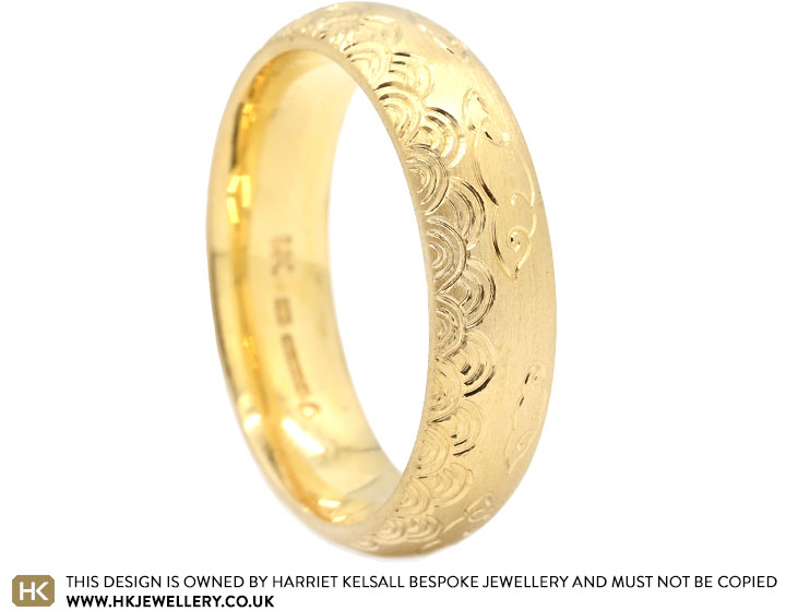 Allan's 18ct Yellow Gold 'Wagara' Inspired Wedding Ring