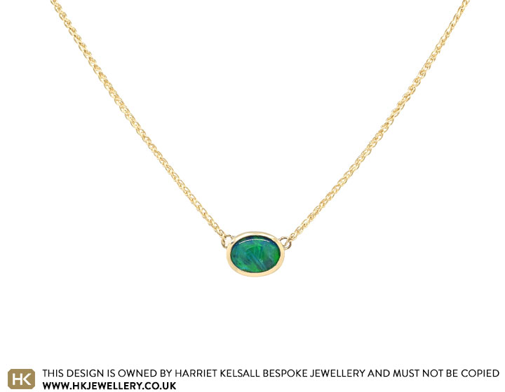 Milly's Bespoke 9ct Yellow Gold Opal Necklace