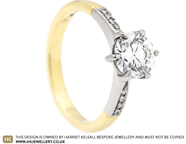 Debbie's 18ct Yellow and White Gold Diamond Engagement Ring Redesign