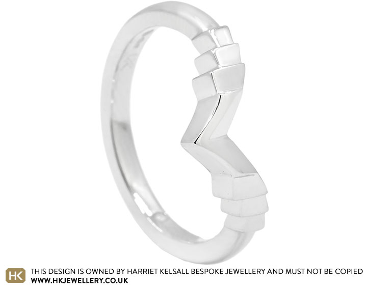 Becky's Step Style Wishbone Wedding Ring