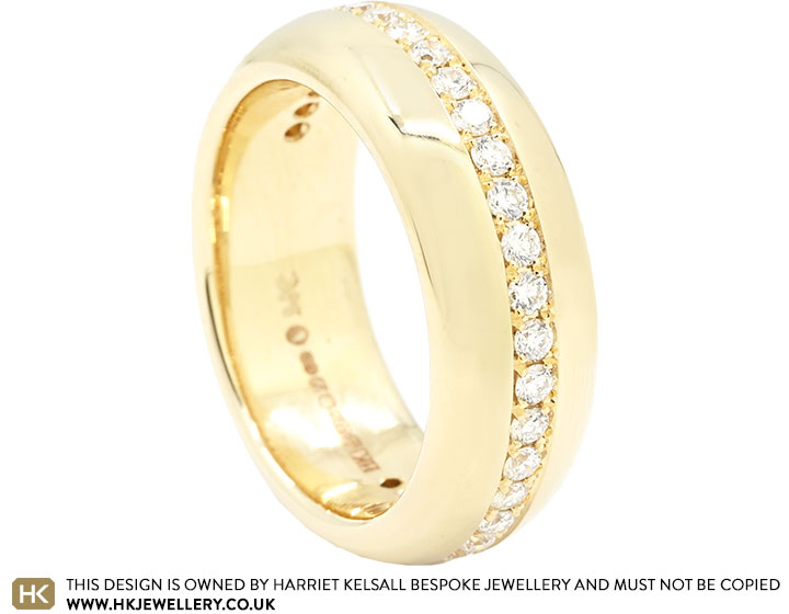 Heather's Lucky Number 26 Yellow Gold Diamond Wedding Ring