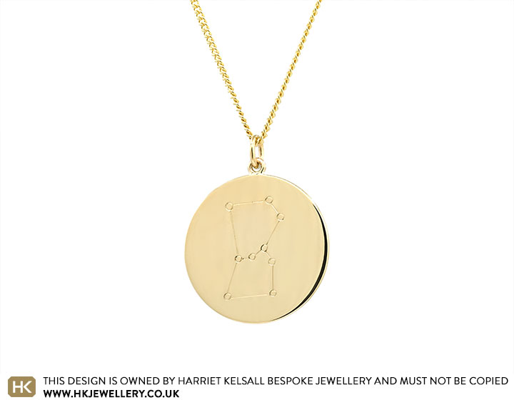 Freya's 9ct Yellow Gold Orion Constellation Inspired Pendant