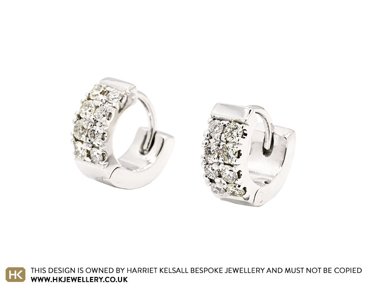 Charlotte's 18ct White Gold and Diamond Huggie Earrings