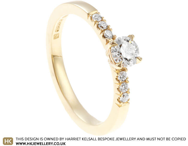 Timeless Yellow Gold and Diamond Engagement Ring