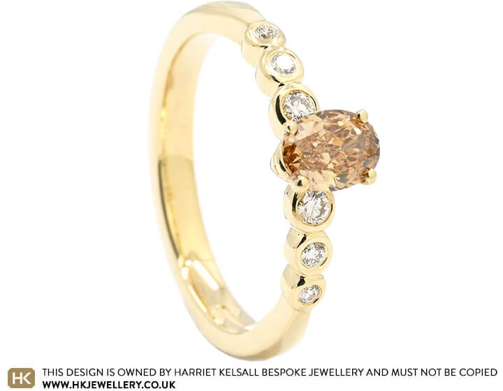 Dazzling Cognac Diamond Ring