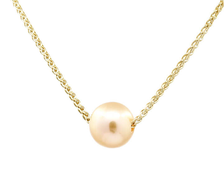 Creamy Gold Champagne Pearl 14KY Clasp 20
