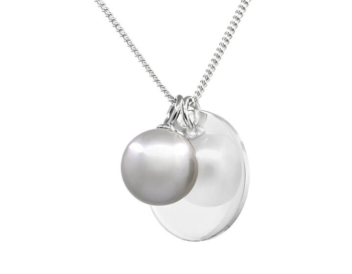 Grey on sale pearl pendant