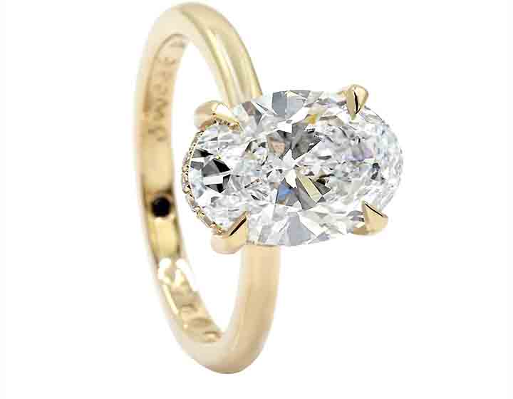 Megan's 9ct Yellow Gold Diamond and Hidden Diamond Engagement Ring