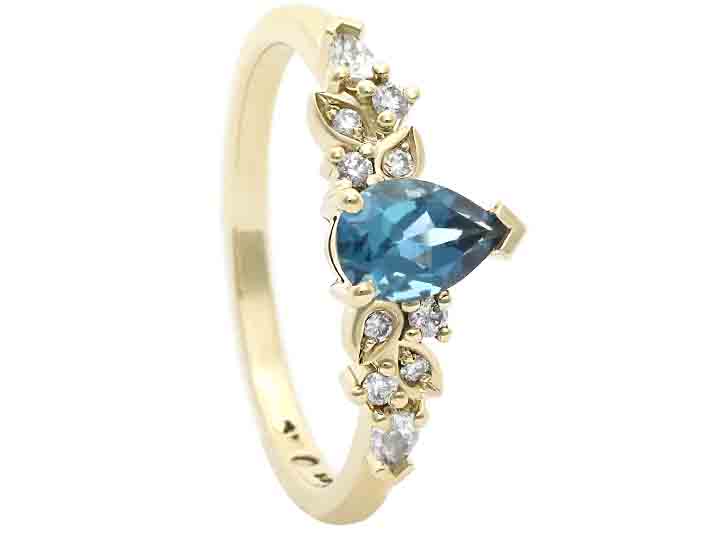 Mystical and Organic Inspired Topaz Engagement Ring