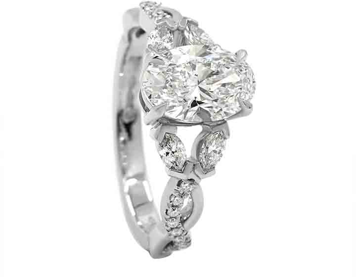 Grace's Platinum and Diamond Twisted Engagement Ring