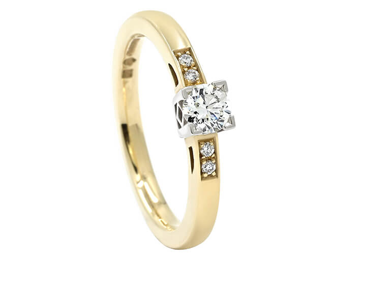 Modern Mixed Fairtrade Metal Diamond Ring