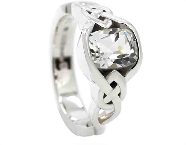 Lauren's Celtic Inspired Fairtrade 9ct White Gold Engagement Ring