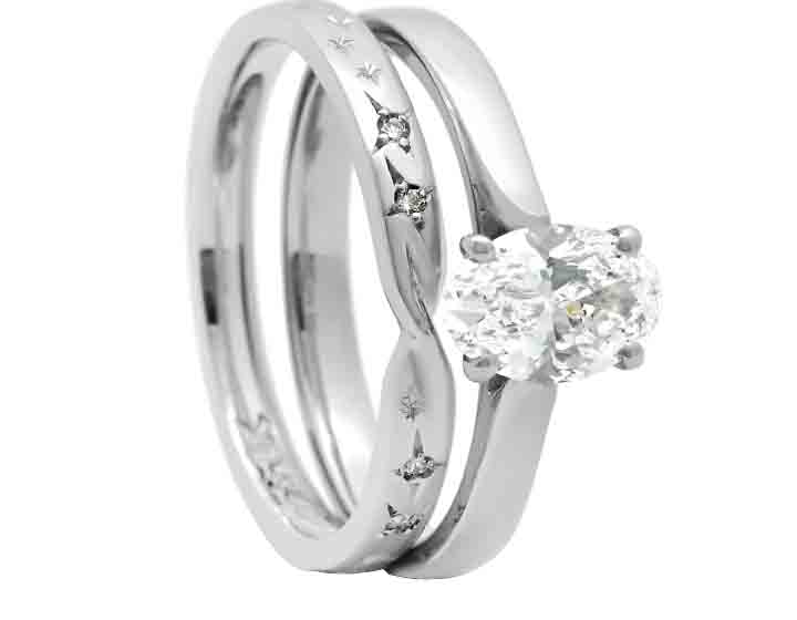 To The Moon and Stars Diamond Wedding Ring for Robyn