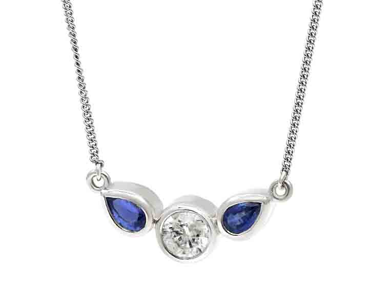 Claire's Bespoke Diamond And Sapphire Pendant