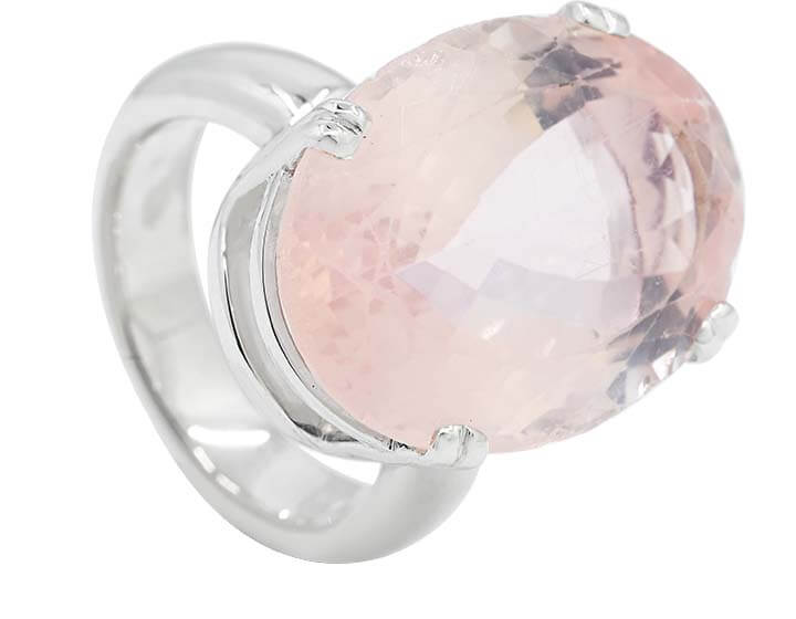 Kathryn's Sterling Silver and Rose Quartz Dress Ring