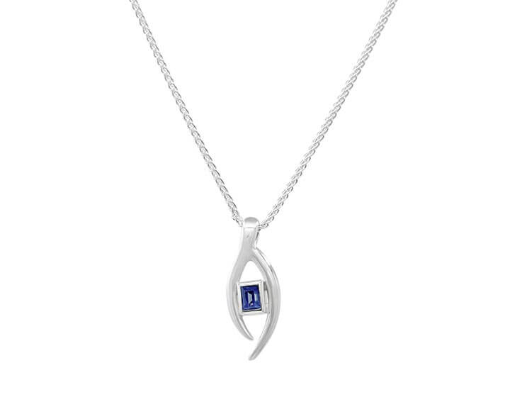 Sterling Silver and Sapphire Pendant Redesign