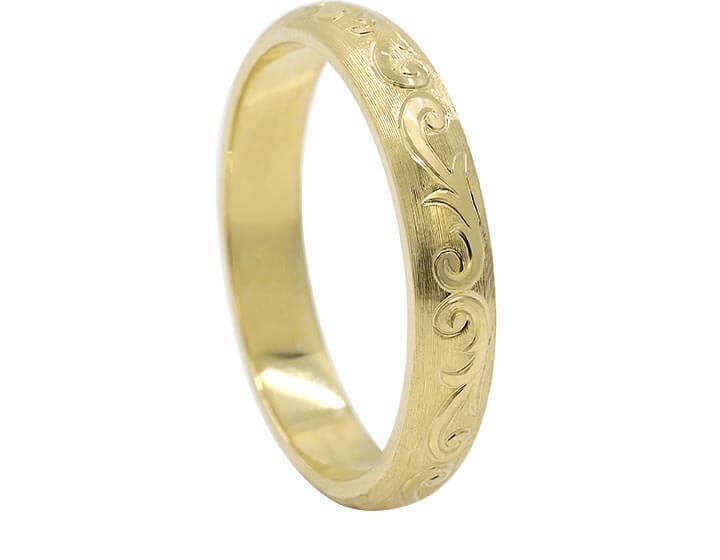 Rococo Inspired Engraving for Mark's Wedding Ring