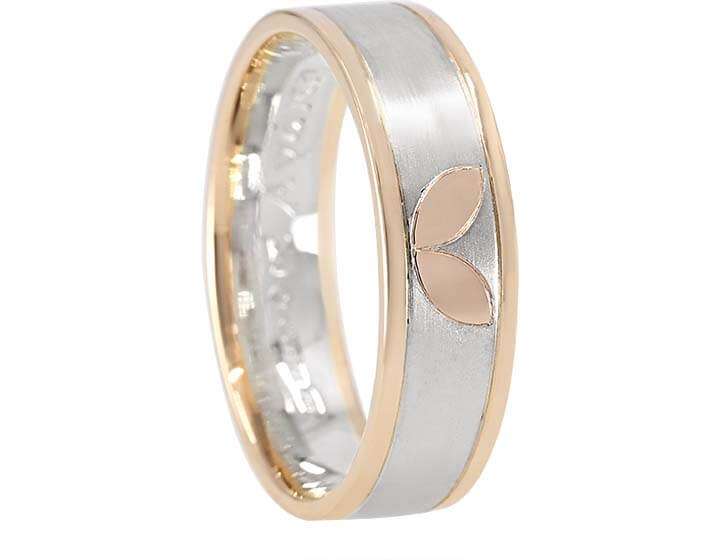 Jamie's 9ct White and Rose Gold Wedding Ring