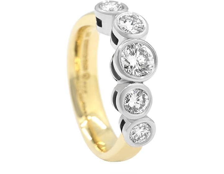 Susan's Scattered Diamonds Pinky Ring