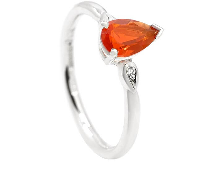 Melanie's Fire Opal and Diamond Dress Ring