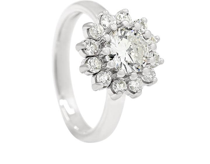 An Elegant Halo of Diamonds for Sarah