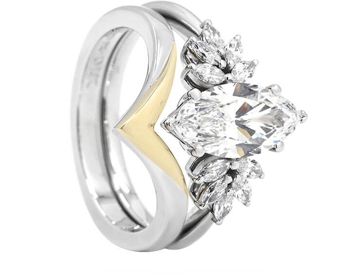 Leire's Platinum and 9ct Yellow Gold Fitted Wedding Ring