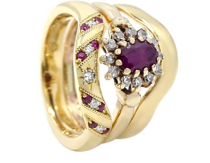 Suzanne's Diamond and Ruby Ring Eternity Ring