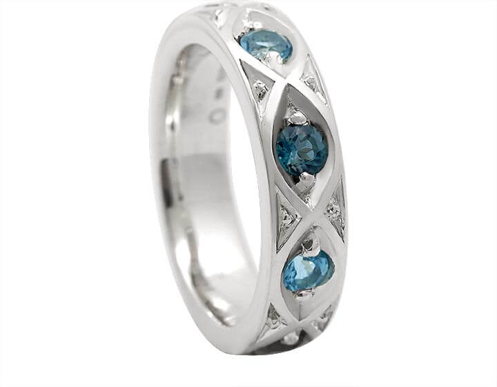 A Mix of Blues For Zane's Engagement Ring