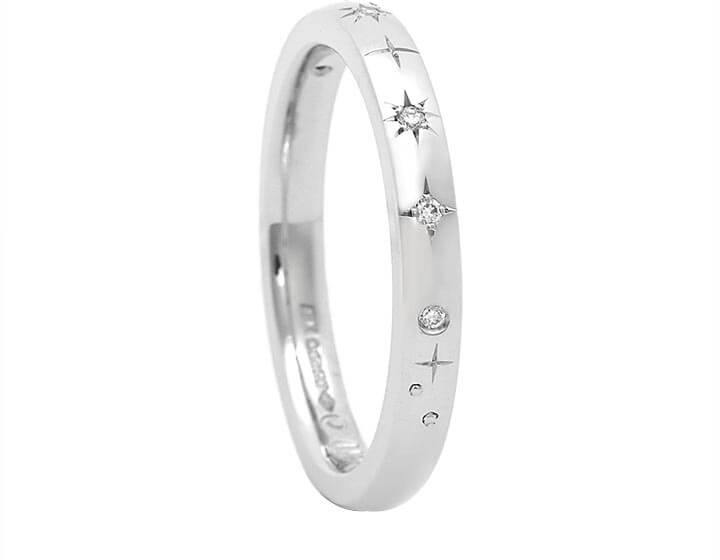 A Starry Night Wedding Ring for Amy