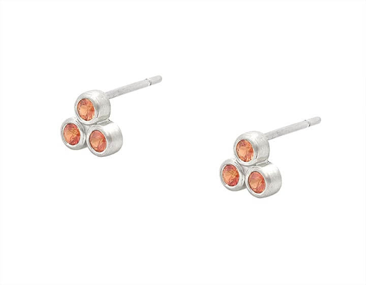 Sharon's Orange Sapphire Earrings