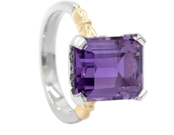 Barbara's Mixed Metal and Amethyst Dress Ring