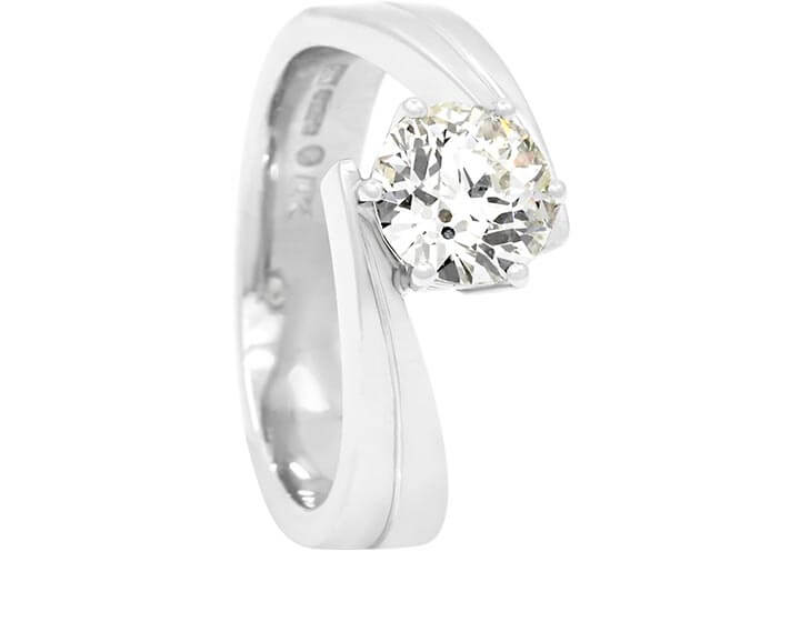 Sarah's Platinum Dress Ring Using Sentimental Diamond