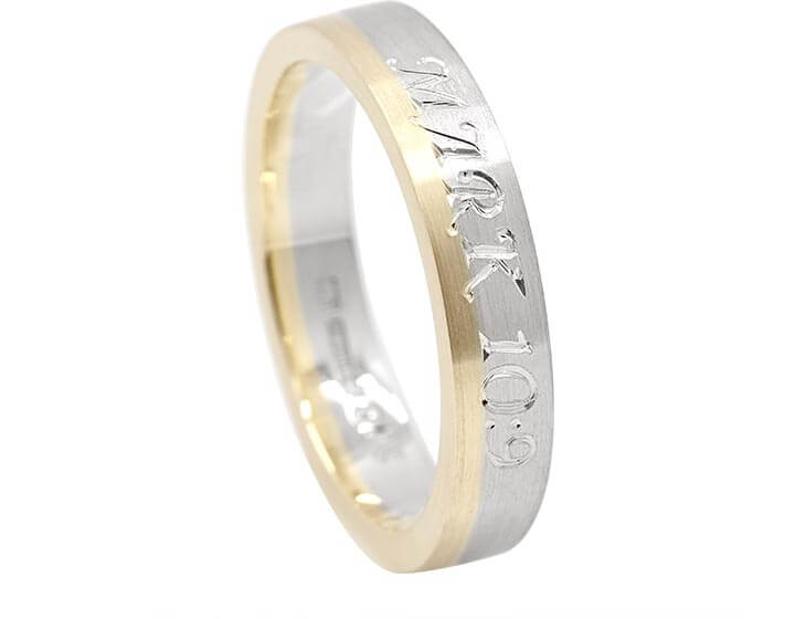 Joshua's Mixed Metal Wedding Ring