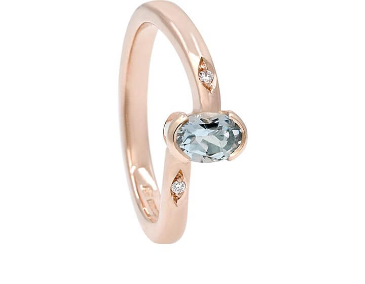 Elegant Aquamarine and Rose Gold for Amber