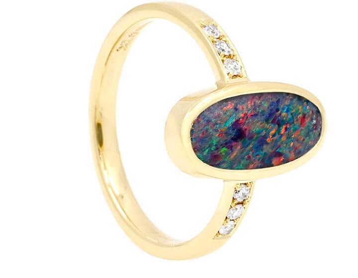 Carole's Bespoke Yellow Gold and Opal Dress Ring