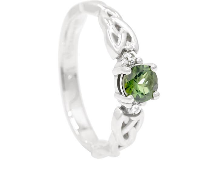 Ash's Fairtrade Gold Tourmaline Celtic Engagement Ring