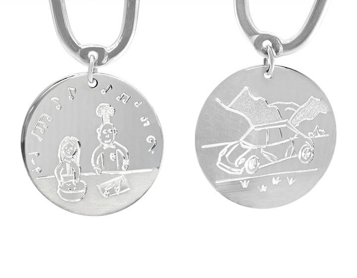 Emily and Henry's Father's Day Keyring