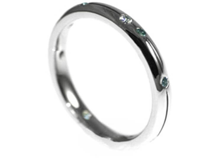 Cheryll's eternity ring using her and her partners birthstones