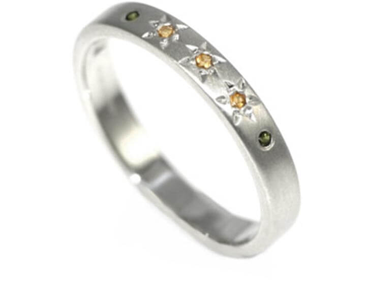 Sophie's eternity ring with stones to represent her family