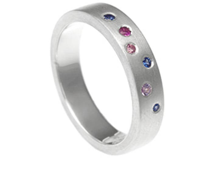 Melanie's bespoke Sterling Silver scatter set eternity ring