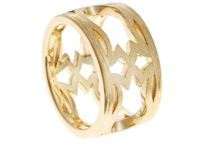 Anne's Fairtrade 9 carat yellow gold Tulip inspired ring