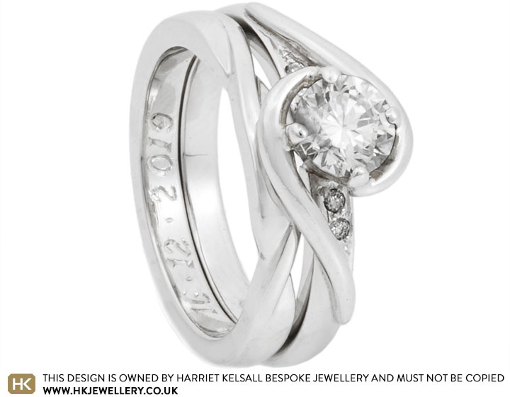 Kirsten's Platinum Double Mobius Wedding Ring