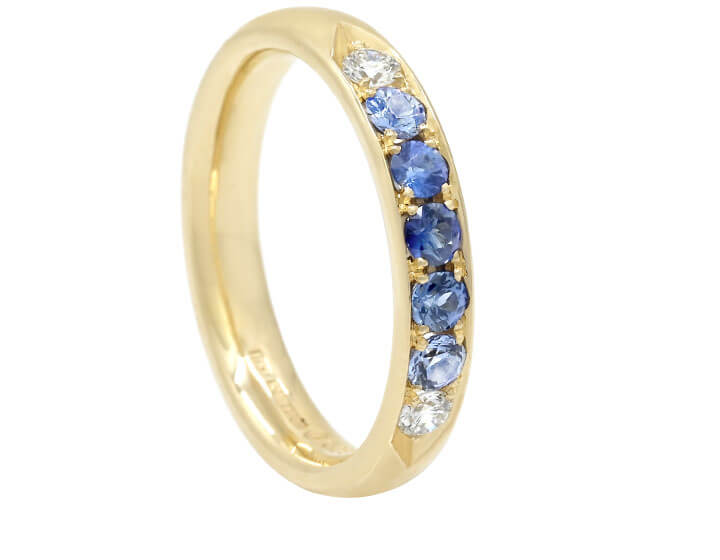 Timeless Diamond and Sapphire Eternity Ring