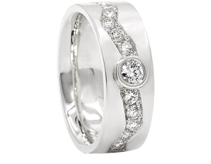 Rosie's Fairtrade 9ct White Gold and Diamond Dress Ring