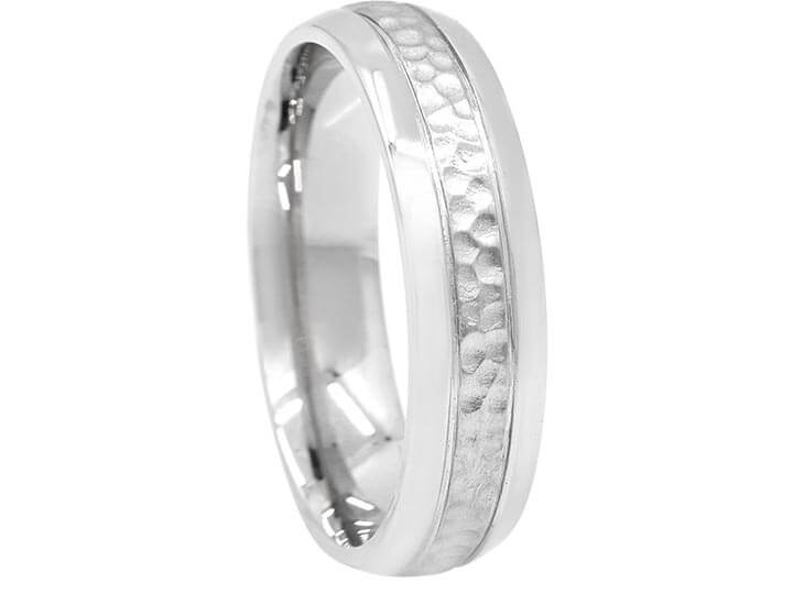 Chris' Mixed Finish Platinum Wedding Ring