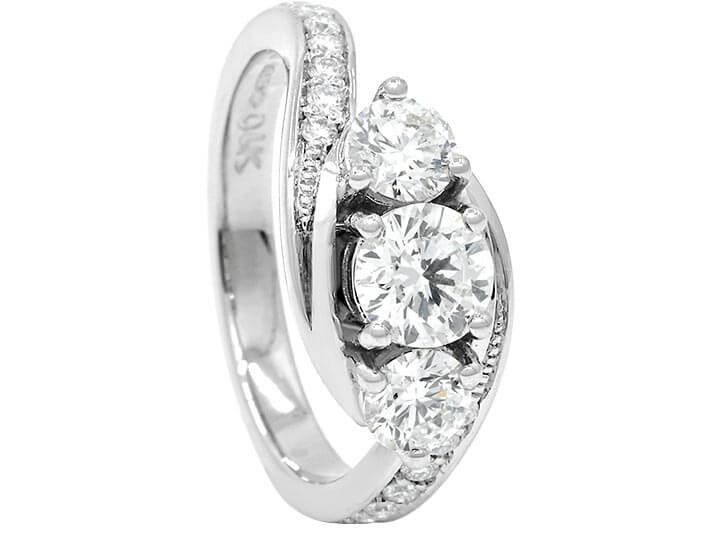 A Twist of Diamonds Engagement ring