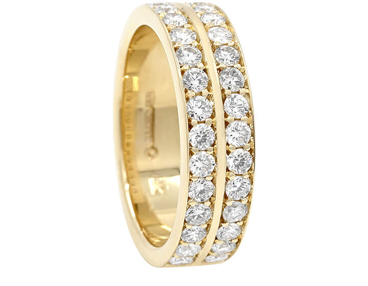 Gillian's 18ct Yellow Gold Double Eternity Ring