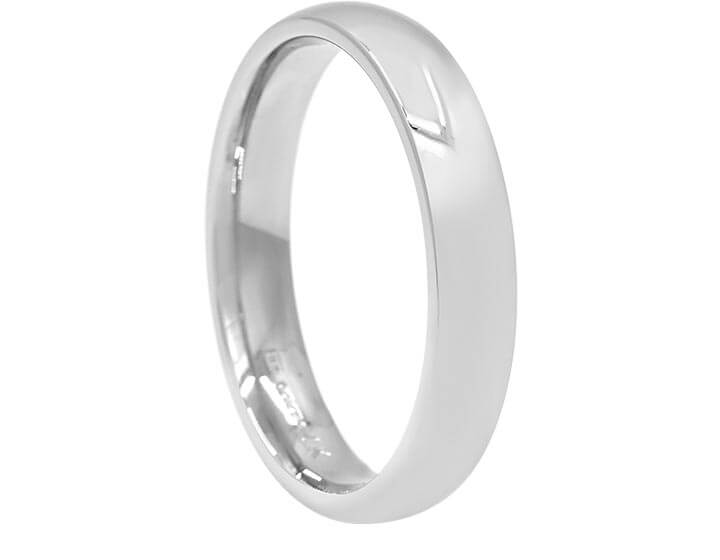 Classic Platinum 4mm Wide Wedding Band