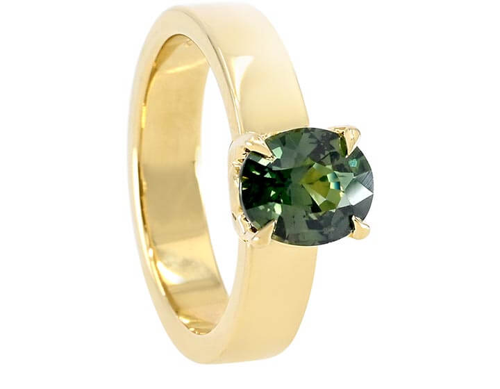 Rosa's Green Sapphire Engagement Ring