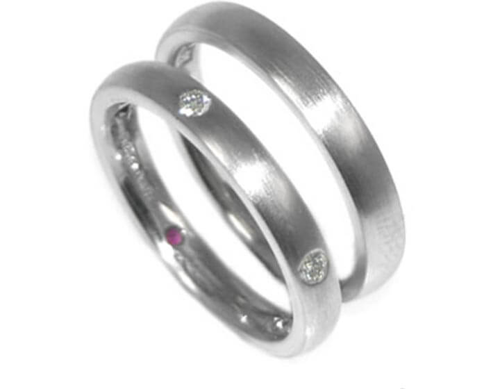 Claire's platinum Wedding and Eternity Ring